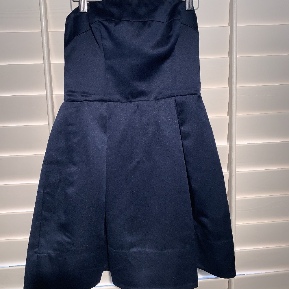 Jill Stuart Navy Blue Mini Strapless Dress